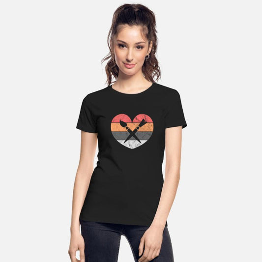 Art Teacher Heart Retro Vintage