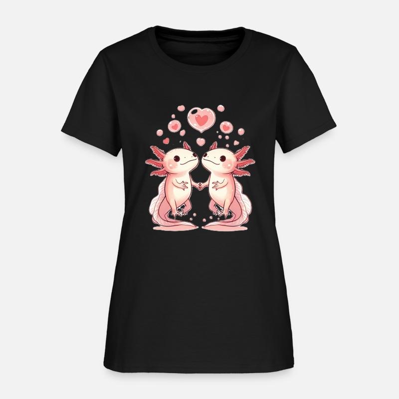 Axolotl Love: Cute Aquatic Creatures Holding Hands