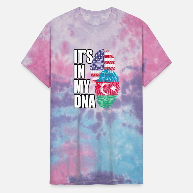 Azerbaijani And American Mix Heritage DNA Flag