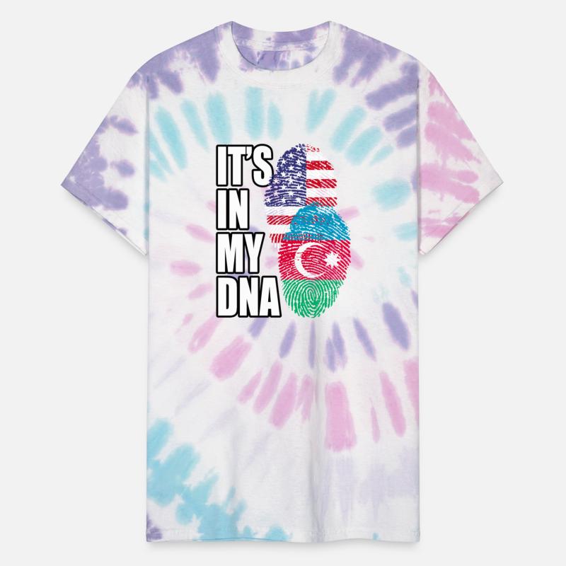 Azerbaijani And American Mix Heritage DNA Flag