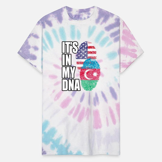 Azerbaijani And American Mix Heritage DNA Flag