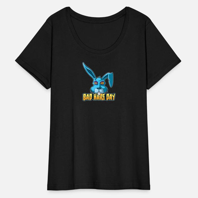 Bad Hare Day – Evil Easter Bunny Cartoon Shirt