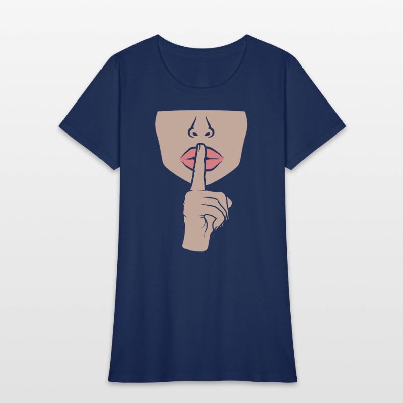 Be quiet gesture woman