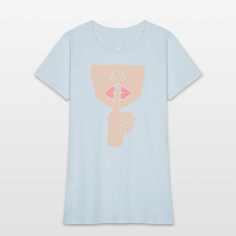 Be quiet gesture woman