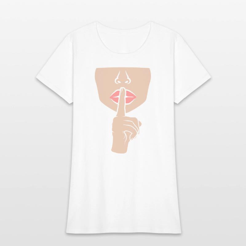 Be quiet gesture woman