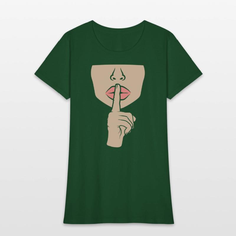 Be quiet gesture woman