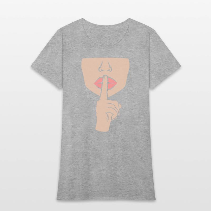 Be quiet gesture woman