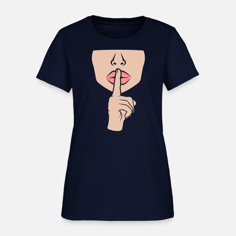 Be quiet gesture woman