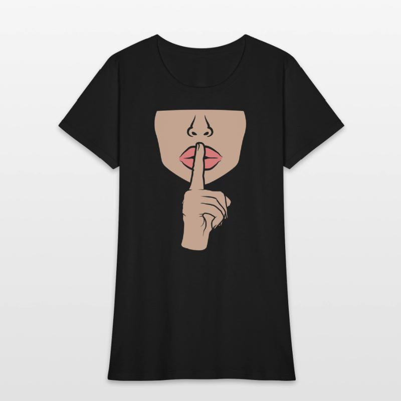 Be quiet gesture woman