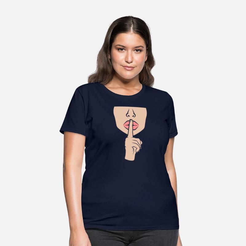 Be quiet gesture woman