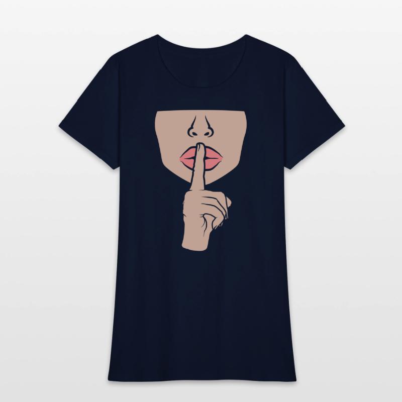 Be quiet gesture woman