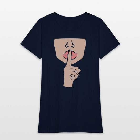 Be quiet gesture woman