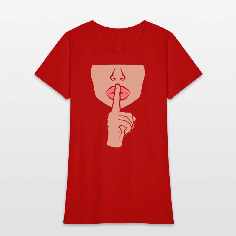 Be quiet gesture woman