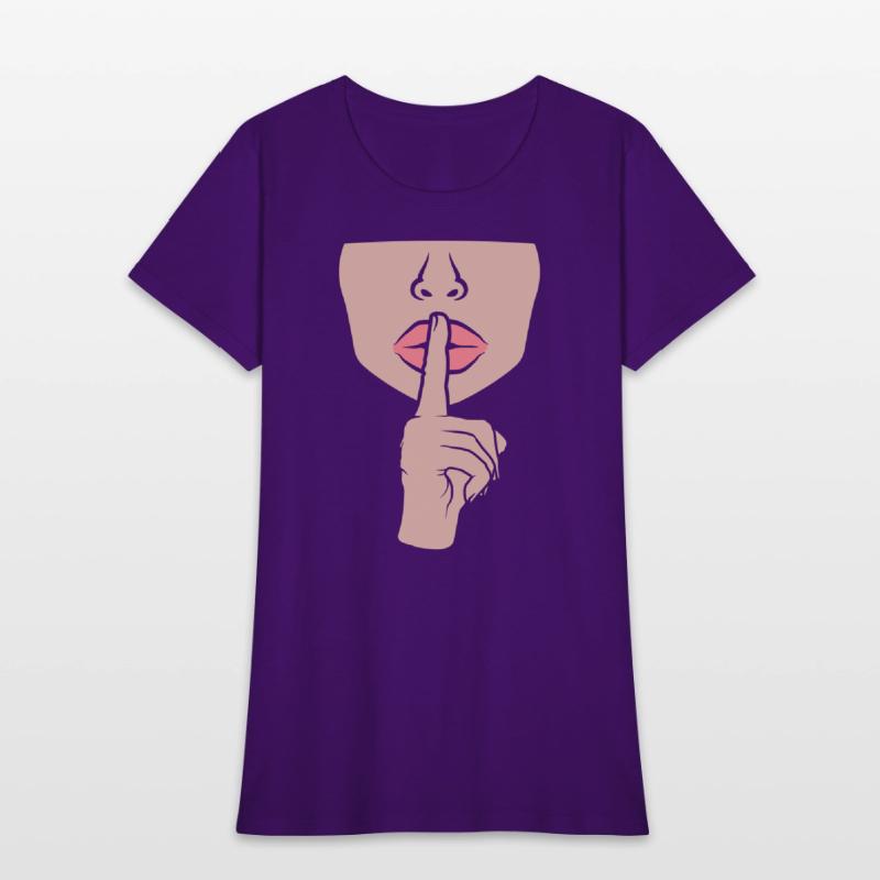 Be quiet gesture woman