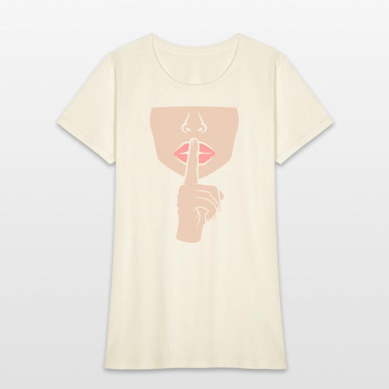 Be quiet gesture woman