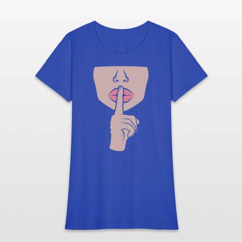 Be quiet gesture woman