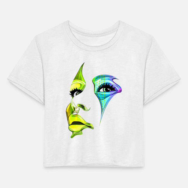 Beautiful female face paint art colorful woman