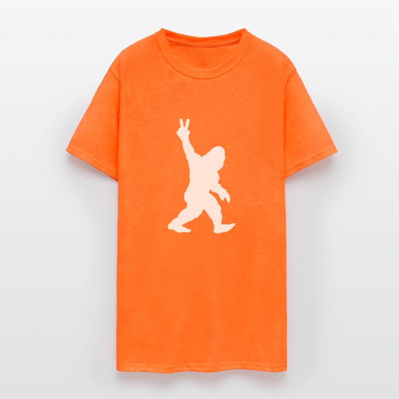 Bigfoot Sasquatch Yeti Peace Sign Silhouette