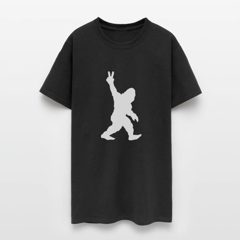 Bigfoot Sasquatch Yeti Peace Sign Silhouette