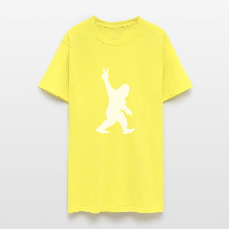Bigfoot Sasquatch Yeti Peace Sign Silhouette