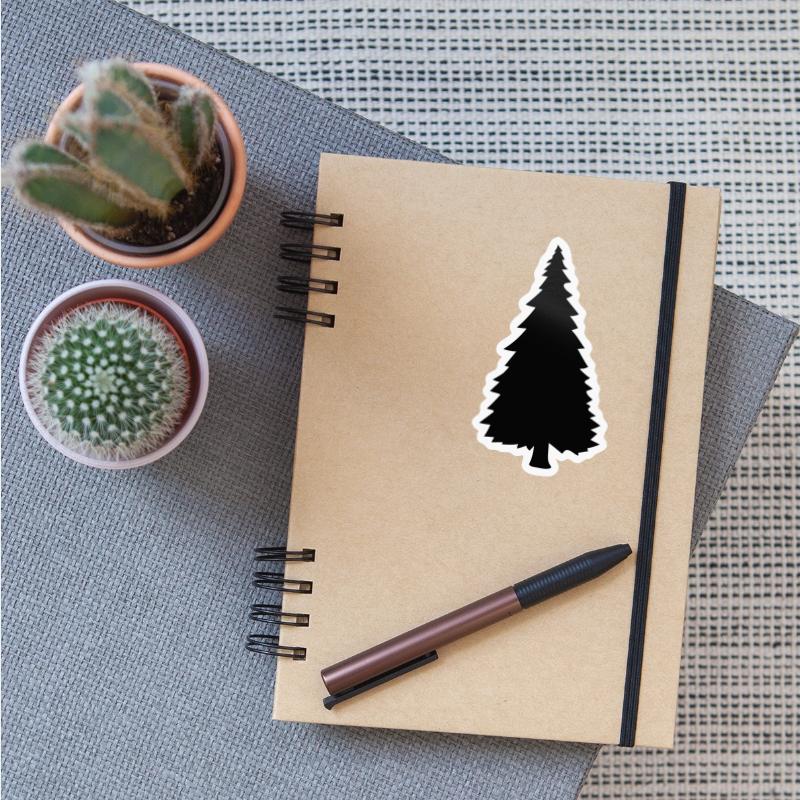 black silhouette christmas tree christmas nicholas