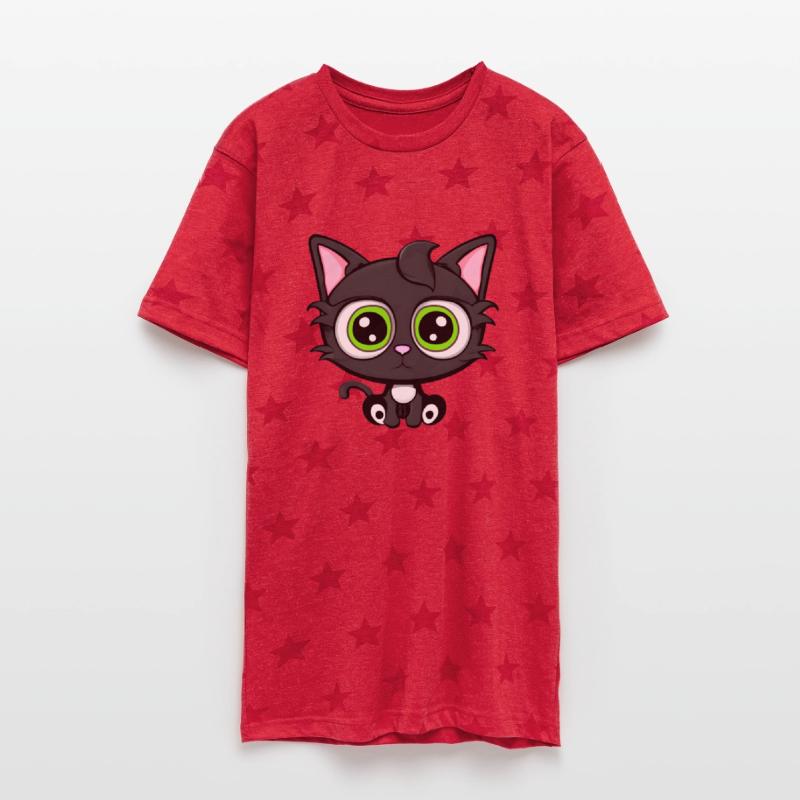 Black White Cat Kitten Cute Kawaii - Green Eyes