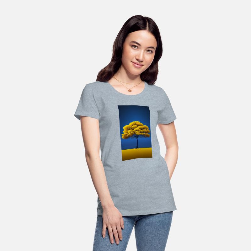 Blue sky and Yellow tree