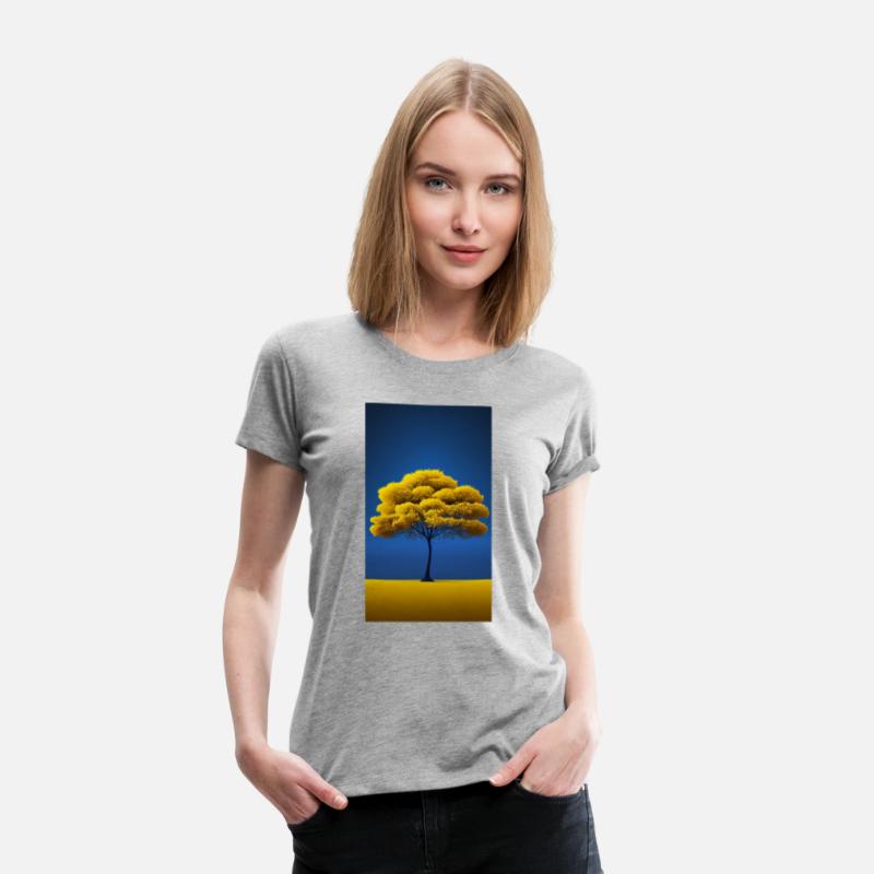 Blue sky and Yellow tree