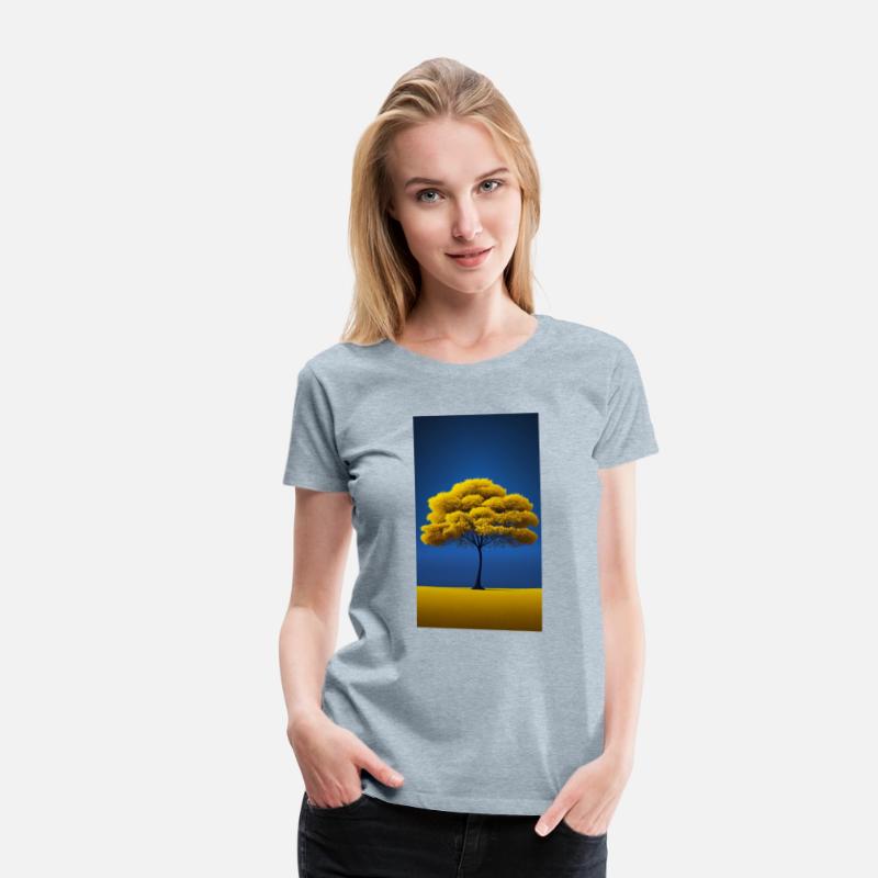 Blue sky and Yellow tree