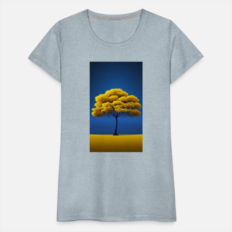 Blue sky and Yellow tree