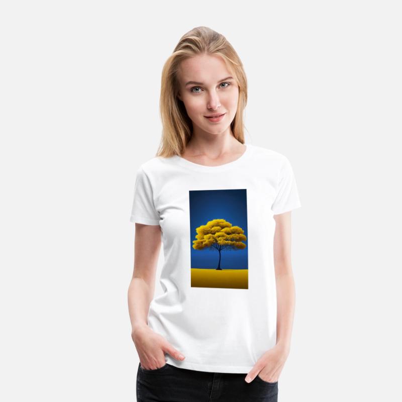 Blue sky and Yellow tree