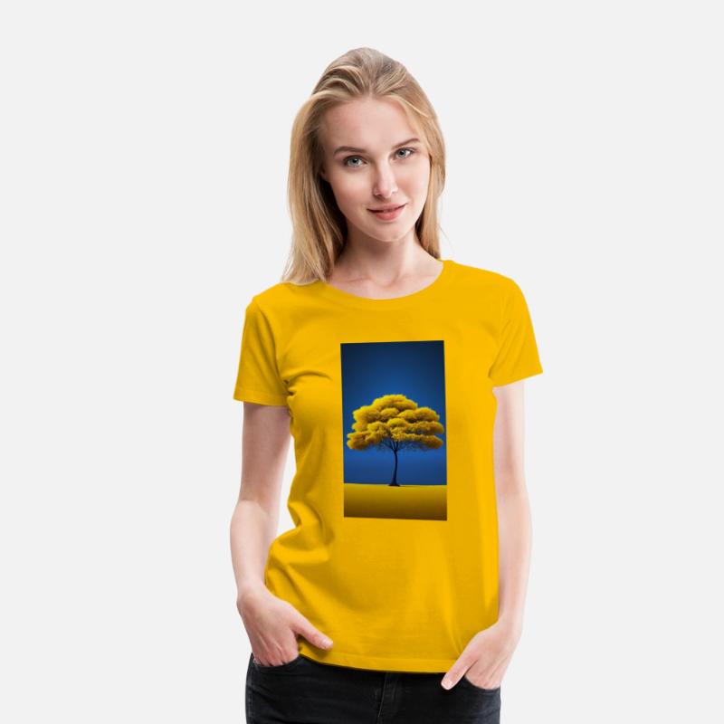 Blue sky and Yellow tree