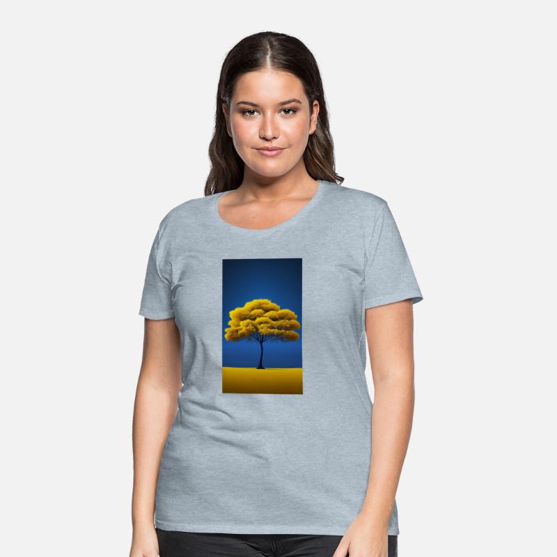 Blue sky and Yellow tree