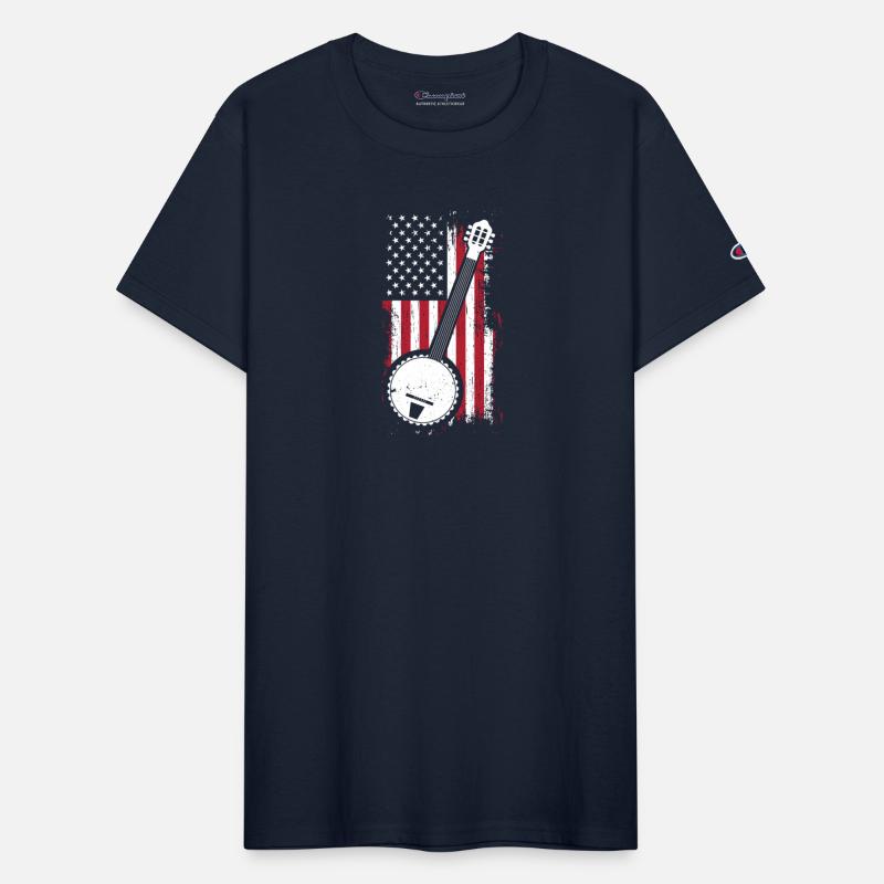 Bluegrass Banjo American US Flag Musician Gift