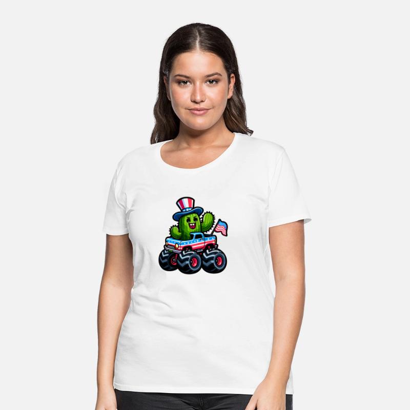 Cactus Riding Monster Truck 4th Of July Independen