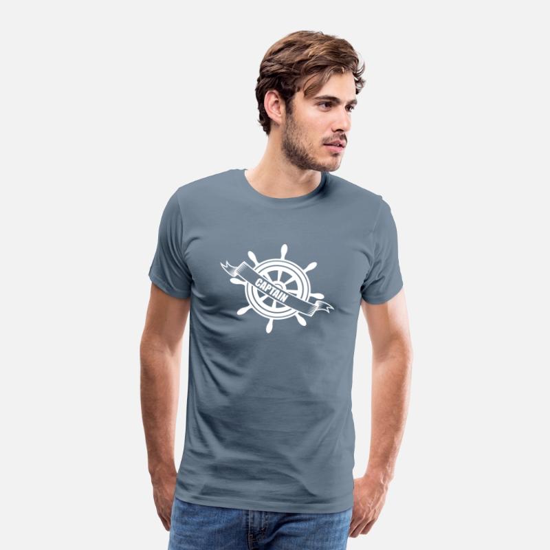 Captain Wheel for ships with boats hand T shirt