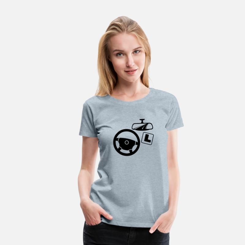 Car driving instructor logo with mirror lesson