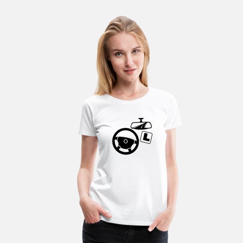 Car driving instructor logo with mirror lesson