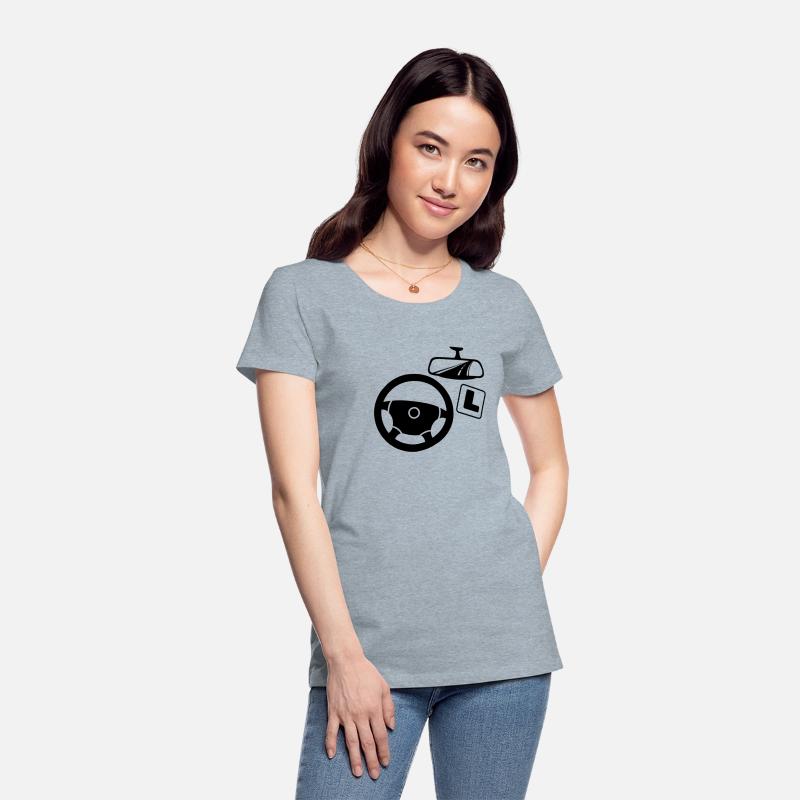 Car driving instructor logo with mirror lesson