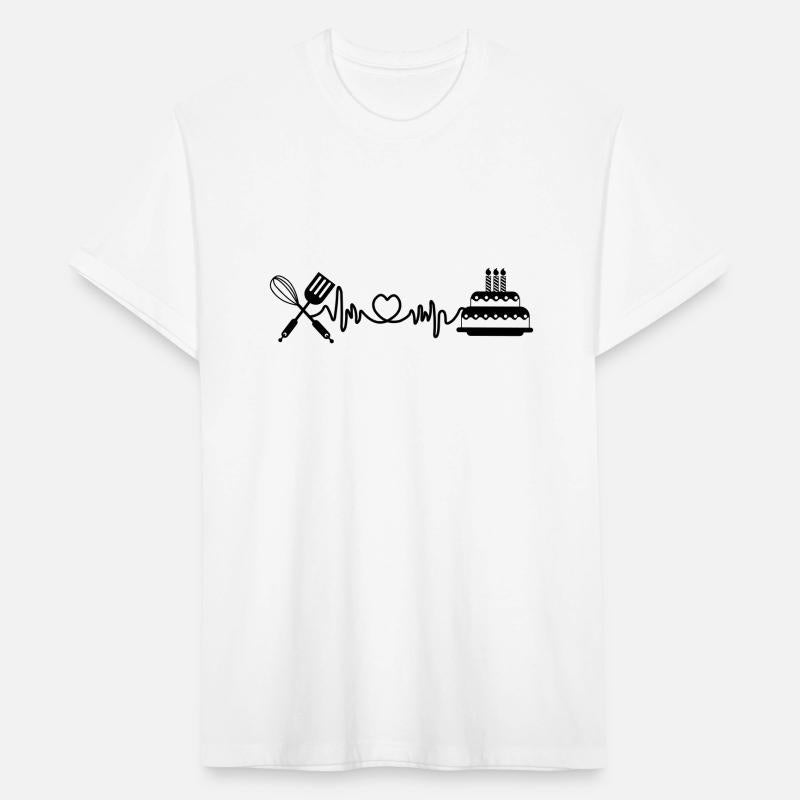 Cardio heartbeat kitchen with cake and kitchenware