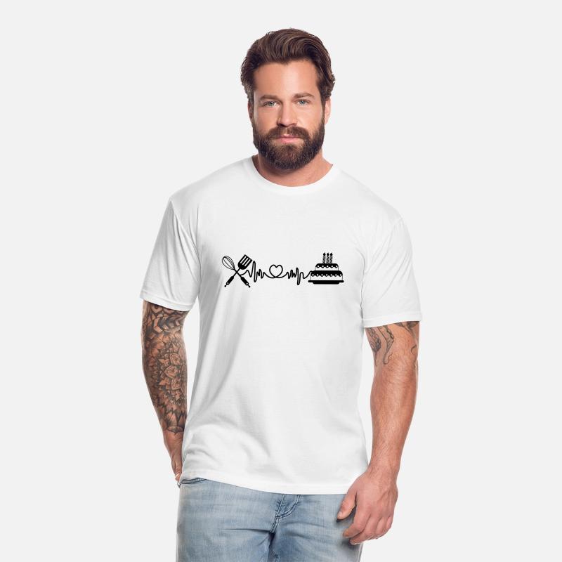 Cardio heartbeat kitchen with cake and kitchenware