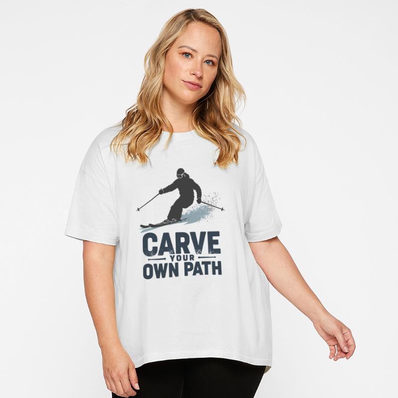 Carve Your Own Path Skiers Skiing