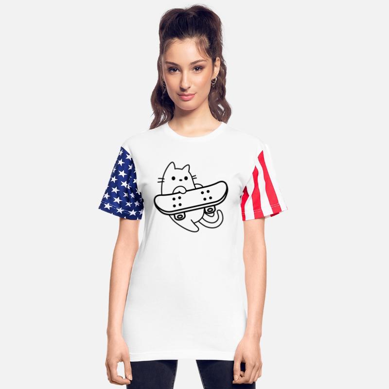 Cat Skateboarder Board Throw