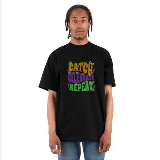 Catch, Celebrate, Repeat Funny Mardi Gras Shirt