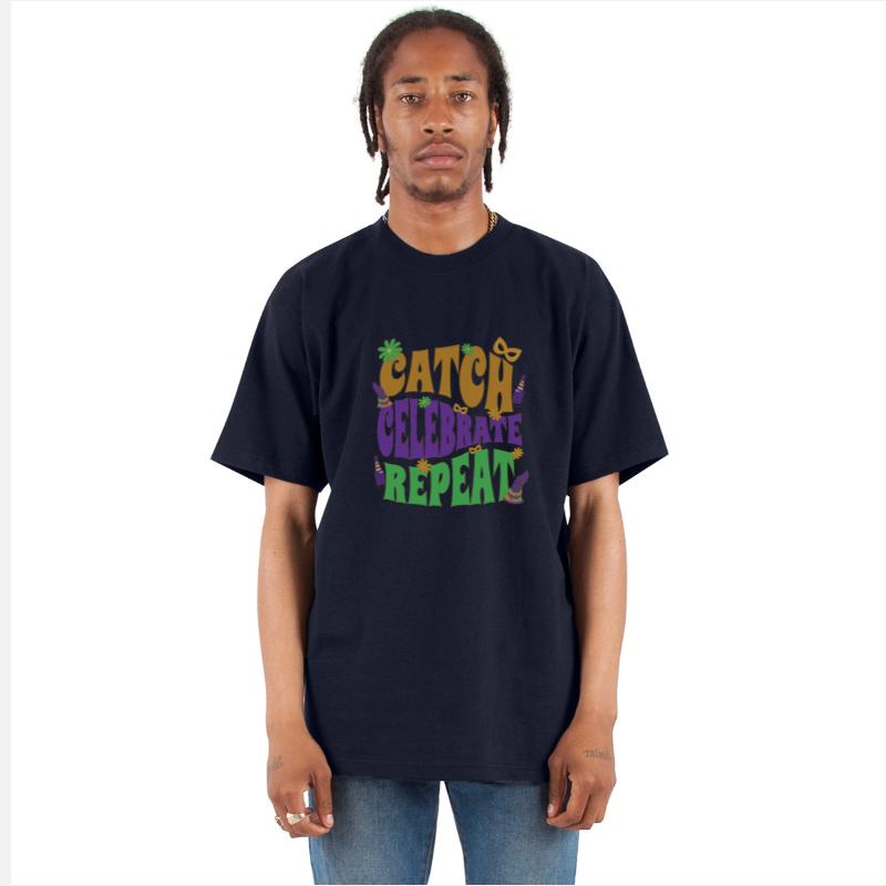 Catch, Celebrate, Repeat Funny Mardi Gras Shirt