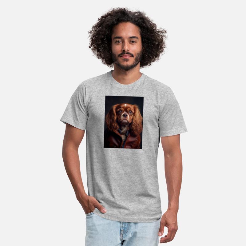 Cavalier King Charles Spaniel wearing leather jack