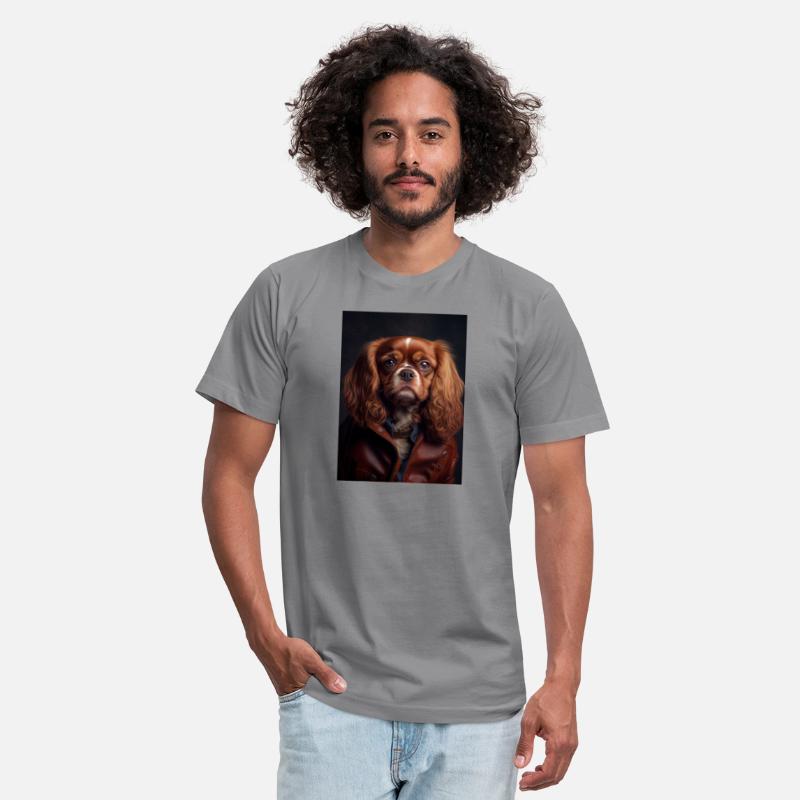 Cavalier King Charles Spaniel wearing leather jack