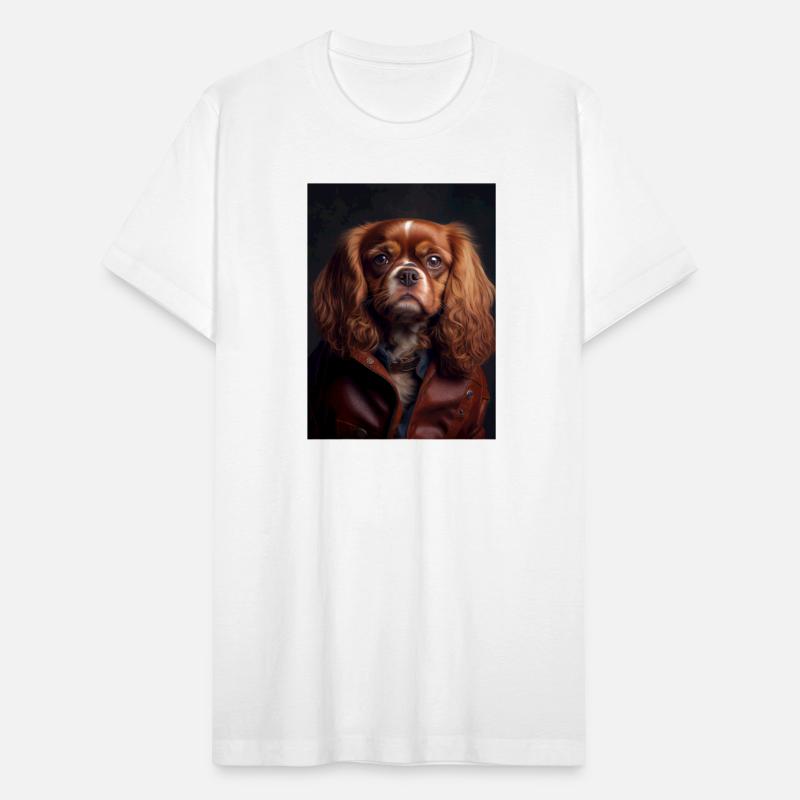 Cavalier King Charles Spaniel wearing leather jack