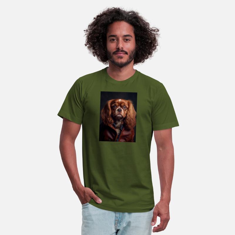 Cavalier King Charles Spaniel wearing leather jack