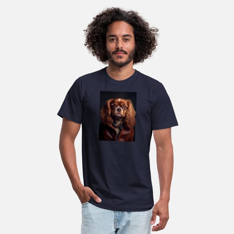 Cavalier King Charles Spaniel wearing leather jack